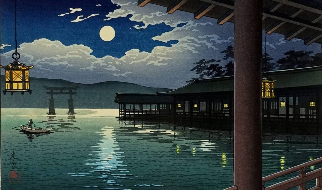 山田耕筰 月光に棹さして：月こそ神よ、まどかにて |